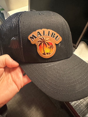 Hats with custom leather patches