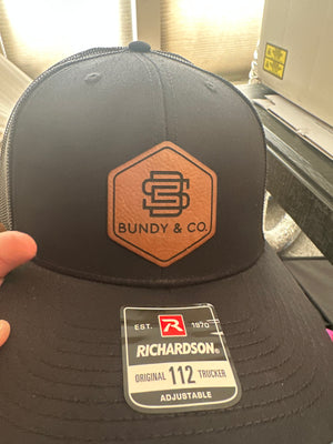 Hats with custom leather patches